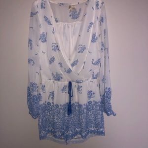 Long sleeve shorts romper